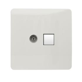 ART-TLP+TVWH  TV Co-Axial & Telephone Ice White